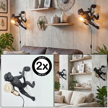 Leonix wall light gold, black, 1-light source