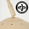 Flisa floor lamp sand-coloured, 1-light source