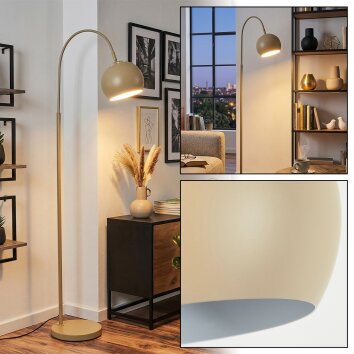 Flisa floor lamp sand-coloured, 1-light source