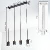 Fenik hanging light, pendant light black, 4-light sources