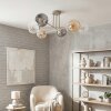 Koyoto ceiling light, globe light 78 cm sand-coloured, 6-light sources