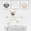 Koyoto ceiling light, globe light 78 cm sand-coloured, 6-light sources