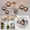 Gastor ceiling light, globe light 80 cm sand-coloured, 6-light sources