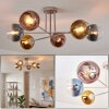 Koyoto ceiling light, globe light 78 cm sand-coloured, 6-light sources