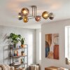 Koyoto ceiling light, globe light 78 cm sand-coloured, 6-light sources
