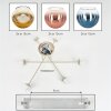 Koyoto ceiling light, globe light 78 cm sand-coloured, 6-light sources