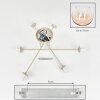 Koyoto ceiling light, globe light 78 cm sand-coloured, 6-light sources