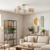 Koyoto ceiling light, globe light 78 cm sand-coloured, 6-light sources