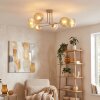 Koyoto ceiling light, globe light 78 cm sand-coloured, 6-light sources