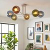 Koyoto ceiling light, globe light 78 cm sand-coloured, 6-light sources