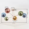 Koyoto ceiling light, globe light 78 cm sand-coloured, 6-light sources