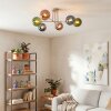 Gastor ceiling light, globe light 80 cm sand-coloured, 6-light sources