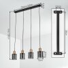 Mador hanging light, pendant light black, 4-light sources