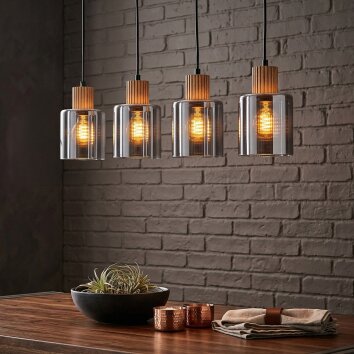 Mador hanging light, pendant light black, 4-light sources
