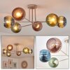 Koyoto ceiling light, globe light 78 cm sand-coloured, 6-light sources
