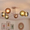 Koyoto ceiling light, globe light 78 cm sand-coloured, 6-light sources
