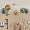 Koyoto ceiling light, globe light 78 cm sand-coloured, 6-light sources