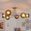 Koyoto ceiling light, globe light 78 cm sand-coloured, 6-light sources