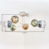 Koyoto ceiling light, globe light 78 cm sand-coloured, 6-light sources