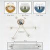 Koyoto ceiling light, globe light 78 cm sand-coloured, 6-light sources