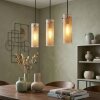 Velune hanging light, pendant light gold, 3-light sources