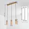 Velune hanging light, pendant light gold, 3-light sources
