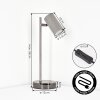 Javel desk lamp, table lamp LED chrome, grey, 1-light source