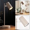 Javel desk lamp, table lamp LED sand-coloured, white, 1-light source