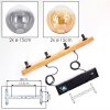 Gastor hanging light, globe light, pendant light Ecru, black, 4-light sources