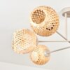 Basto ceiling light, globe light sand-coloured, 6-light sources