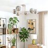 Koyoto ceiling light, globe light 78 cm sand-coloured, 6-light sources