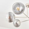 Koyoto ceiling light, globe light 78 cm sand-coloured, 6-light sources