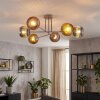 Koyoto ceiling light, globe light 78 cm sand-coloured, 6-light sources