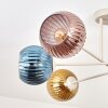 Koyoto ceiling light, globe light 78 cm sand-coloured, 6-light sources