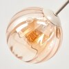 Koyoto ceiling light, globe light 78 cm sand-coloured, 6-light sources