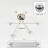 Ripoll ceiling light, globe light sand-coloured, 6-light sources