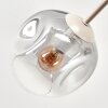 Ripoll ceiling light, globe light sand-coloured, 6-light sources