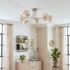 Koyoto ceiling light, globe light 78 cm sand-coloured, 6-light sources