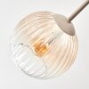 Koyoto ceiling light, globe light 78 cm sand-coloured, 6-light sources