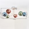 Ripoll ceiling light, globe light sand-coloured, 6-light sources