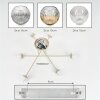 Ripoll ceiling light, globe light sand-coloured, 6-light sources