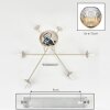Ripoll ceiling light, globe light sand-coloured, 6-light sources