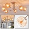 Koyoto ceiling light, globe light 78 cm sand-coloured, 6-light sources