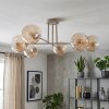 Koyoto ceiling light, globe light 78 cm sand-coloured, 6-light sources