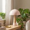 Mushroom Shaped  Forgek table lamp Champagne, Wood like finish, 1-light source