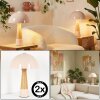 Forgek table lamp Champagne, Wood like finish, 1-light source