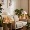 Mushroom Shaped  Forgek table lamp Wood like finish, sand-coloured, 1-light source