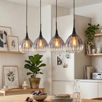 Rafel hanging light, pendant light black, 4-light sources
