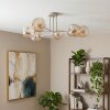 Ripoll ceiling light, globe light sand-coloured, 6-light sources