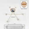 Ripoll ceiling light, globe light sand-coloured, 6-light sources